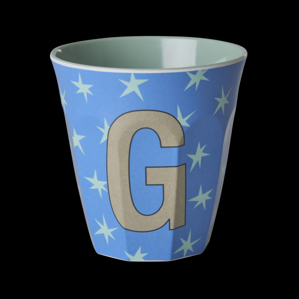 Rice | Melamine beker- Alfabet Stars Blue