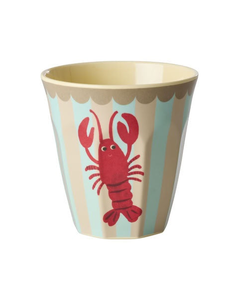 Rice | Melamine cup - Kreeft blauw