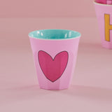 Rice | Melamine cup - with heart pink