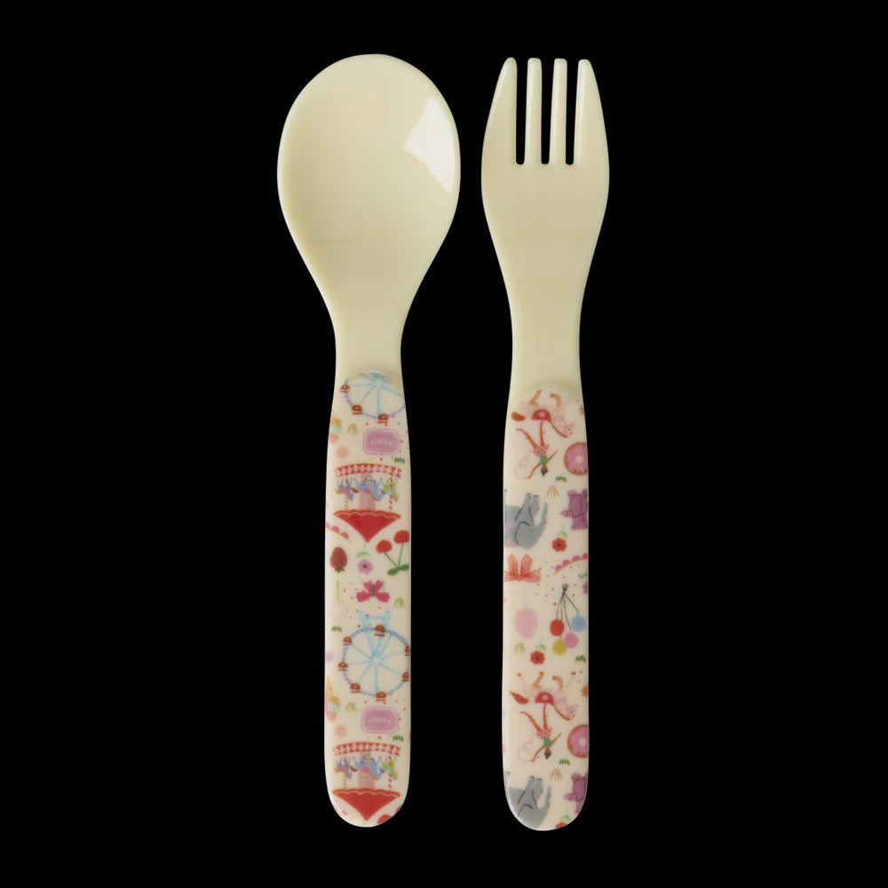 Rice | Set vork lepel Circus rood