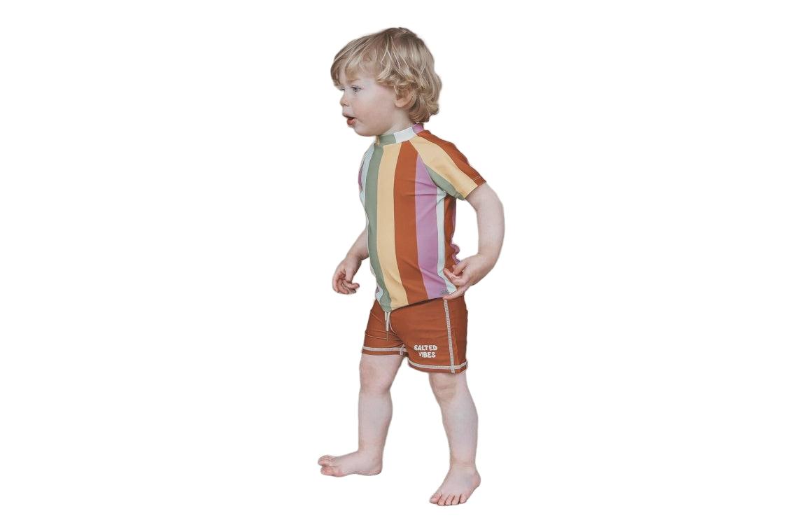 Salted Stories | Multi stripe swim tee multicolor