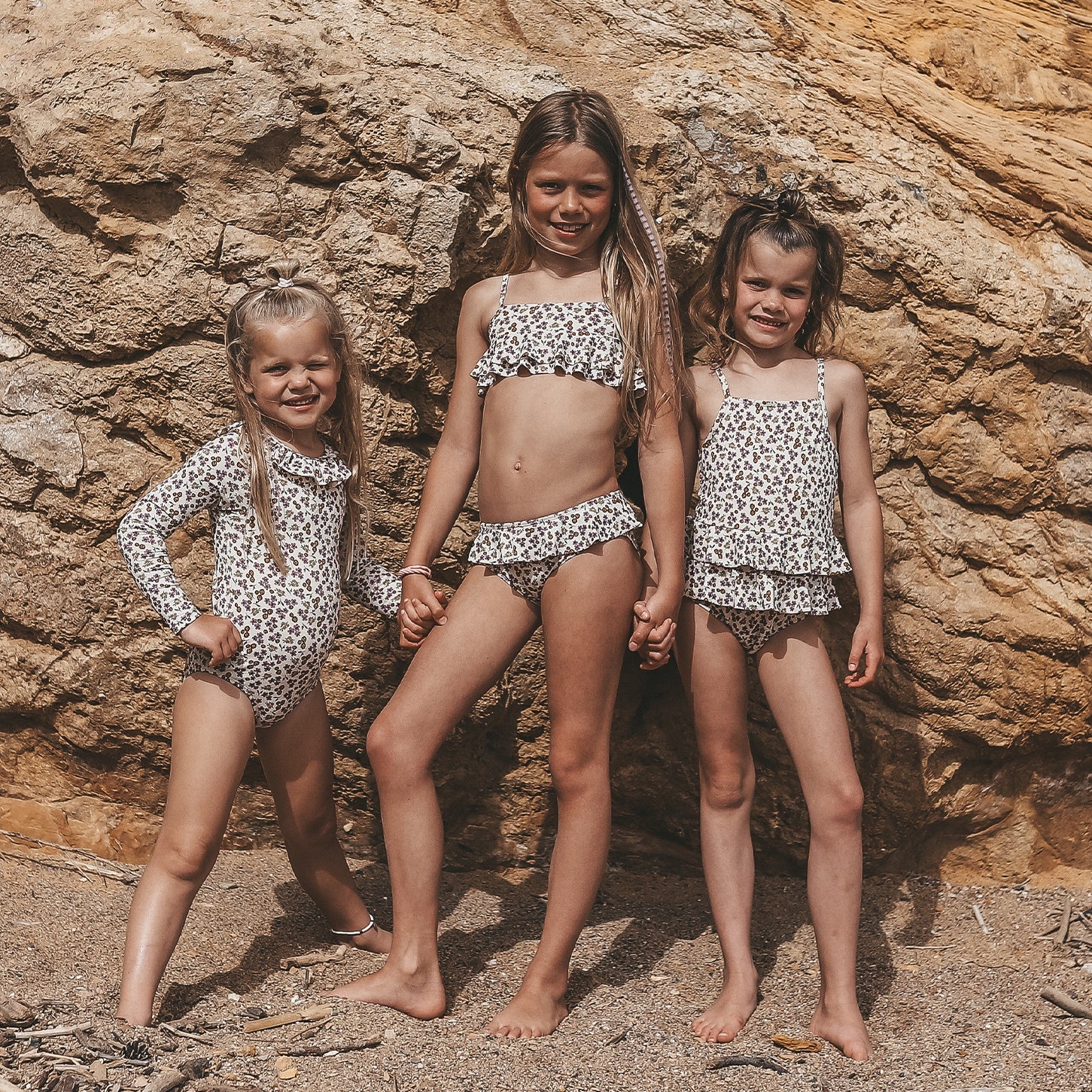 Salted Stories | Sparkly flower bikini bombay brown