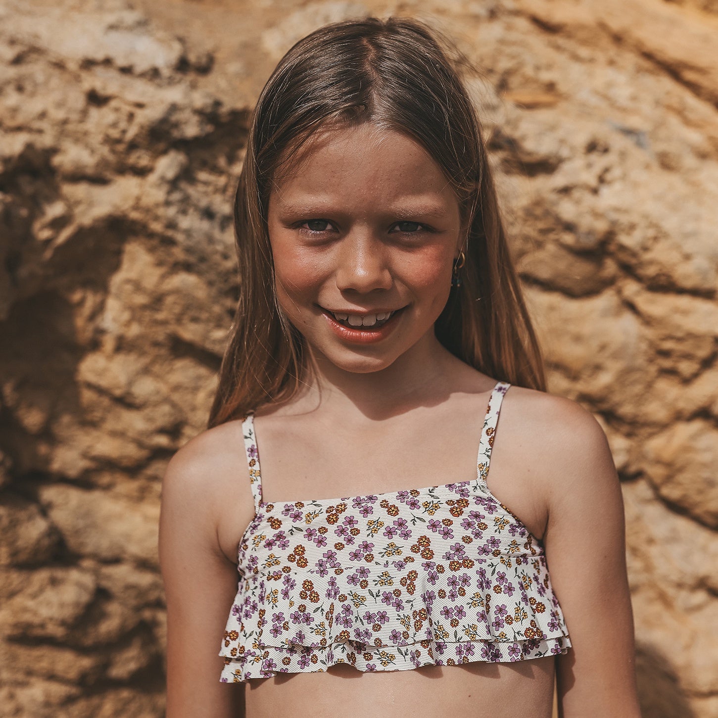 Salted Stories | Sparkly flower bikini bombay brown