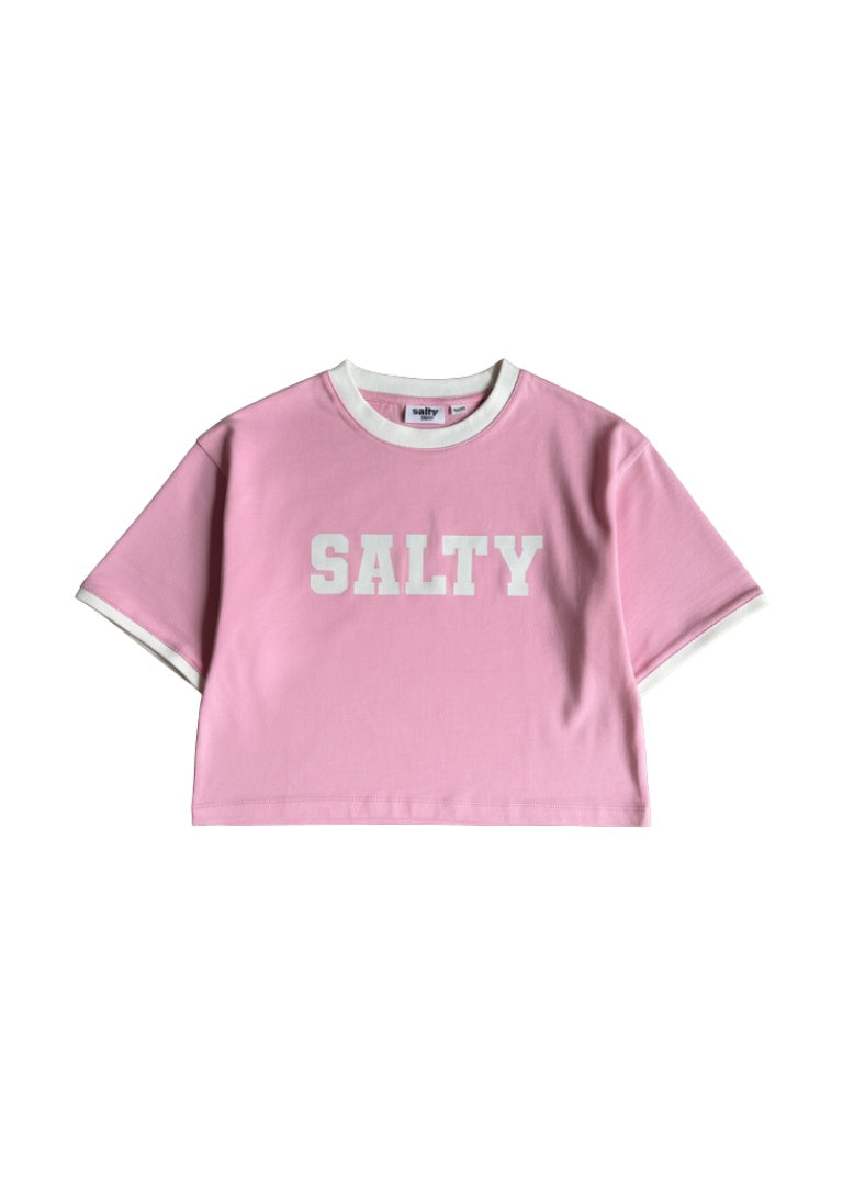 Salty Stitch | Cropped tee pink