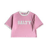 Salty Stitch | Cropped tee pink