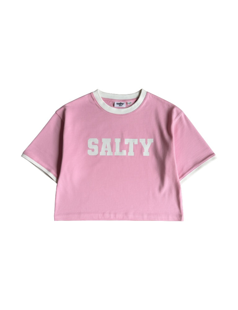 Salty Stitch | Cropped tee pink