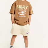 Salty Stitch | Salty Pearl tee brown
