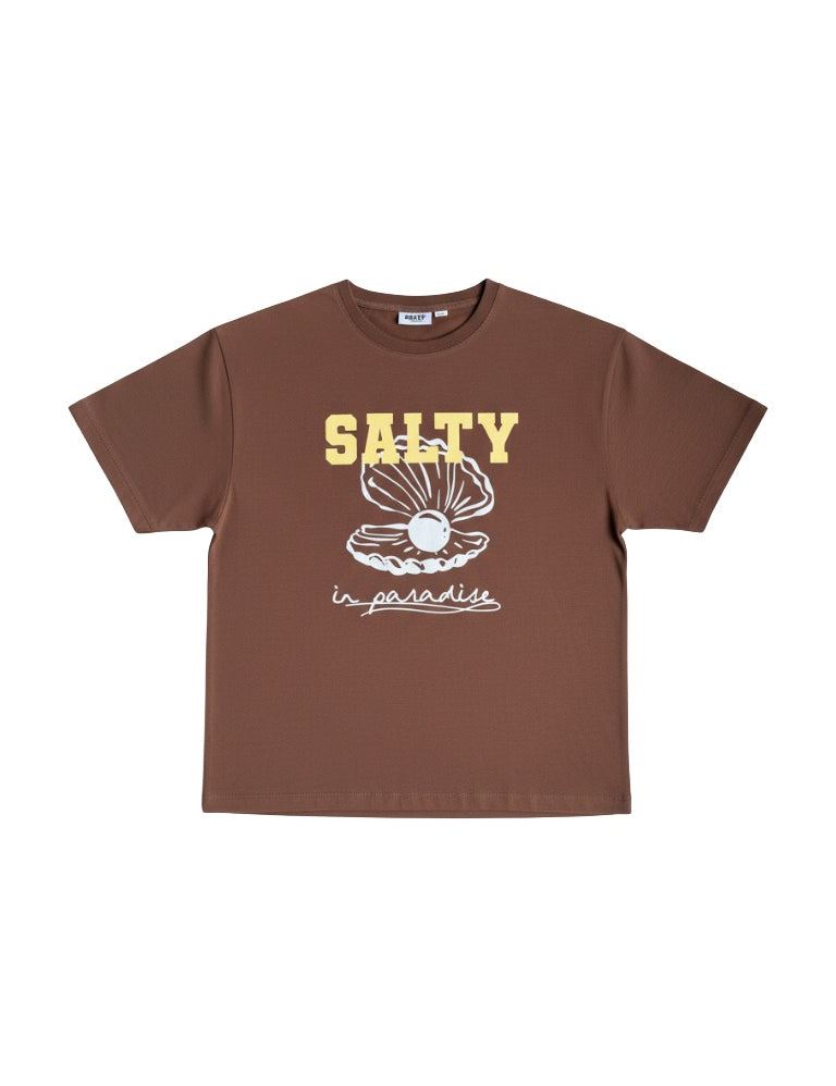 Salty Stitch | Salty Pearl tee brown
