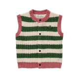 Sproet & Sprout | Knitted vest stripes | Deep green