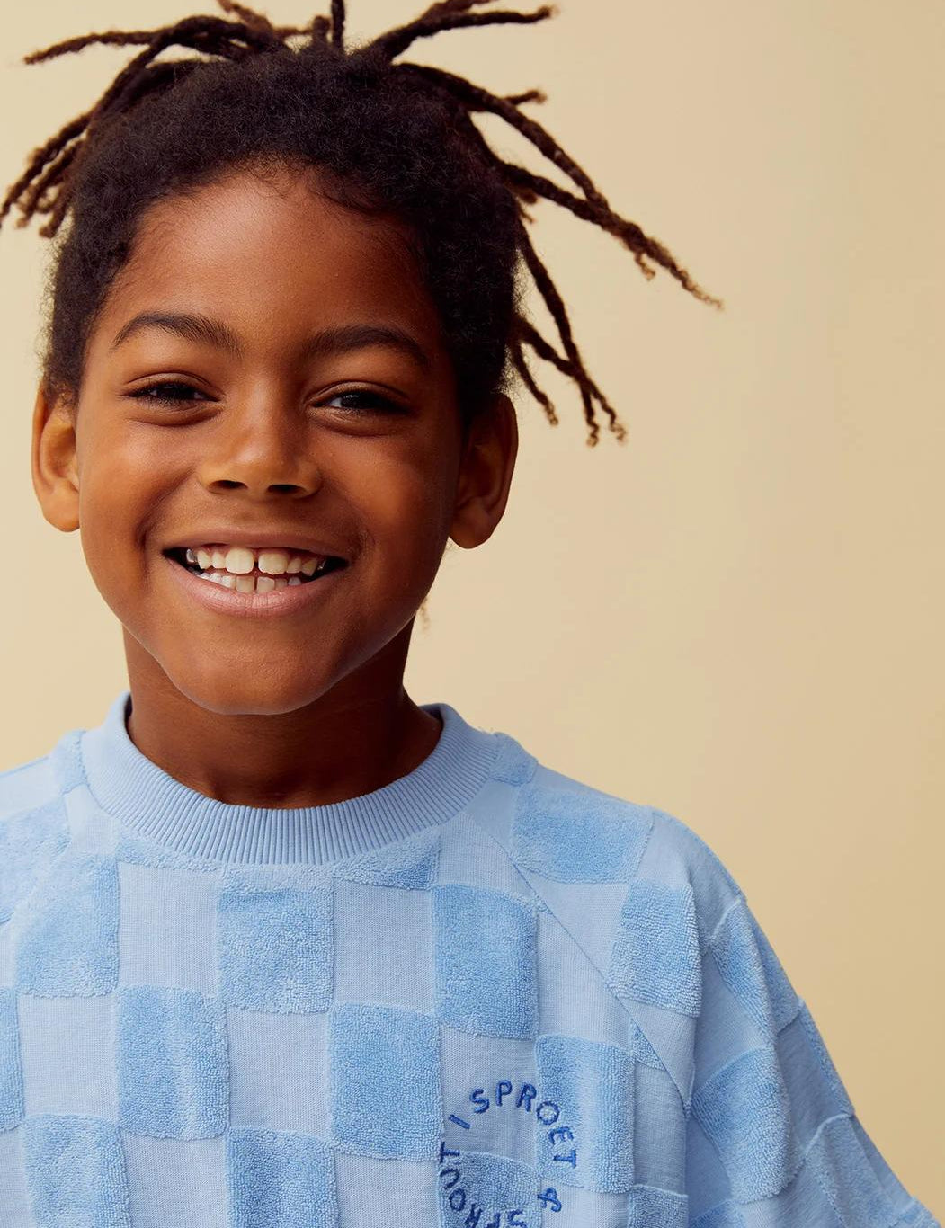 Sproet & Sprout | Raglan sweatshirt terry blocks | Forever blue