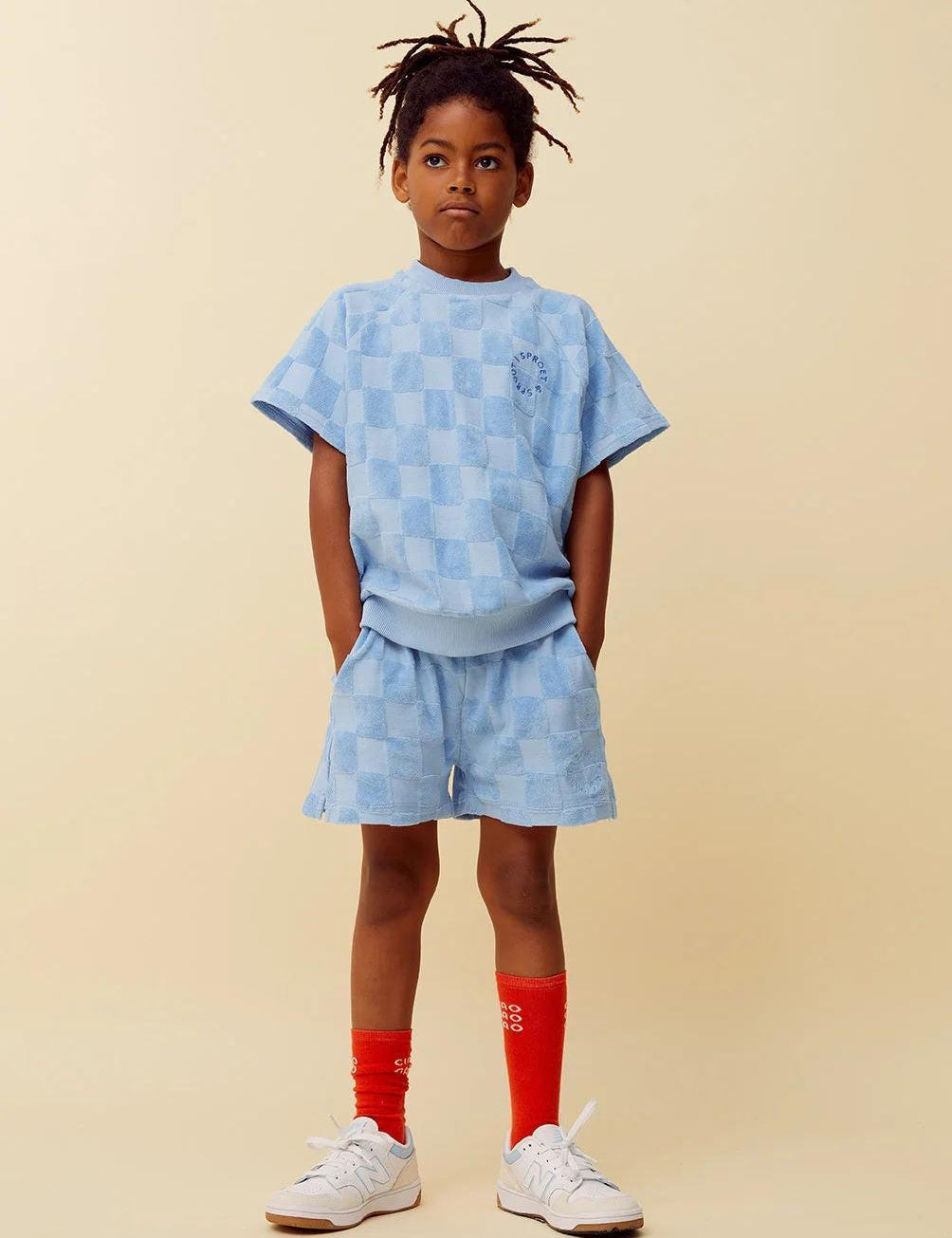 Sproet & Sprout | Raglan sweatshirt terry blocks | Forever blue