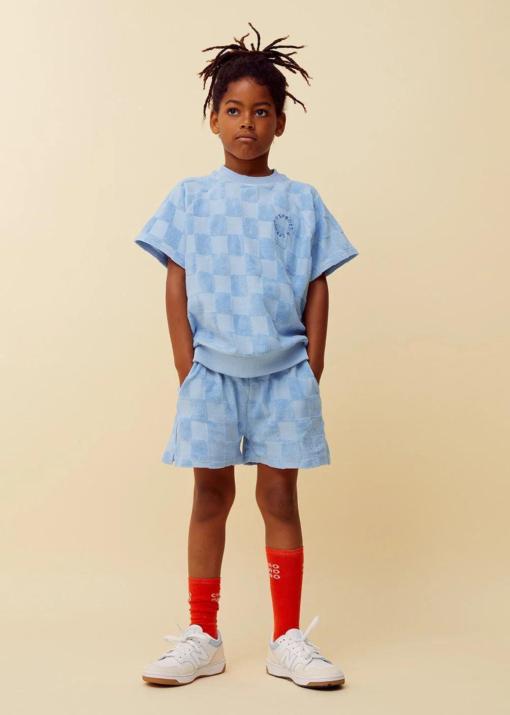 Sproet & Sprout | Raglan sweatshirt terry blocks | Forever blue