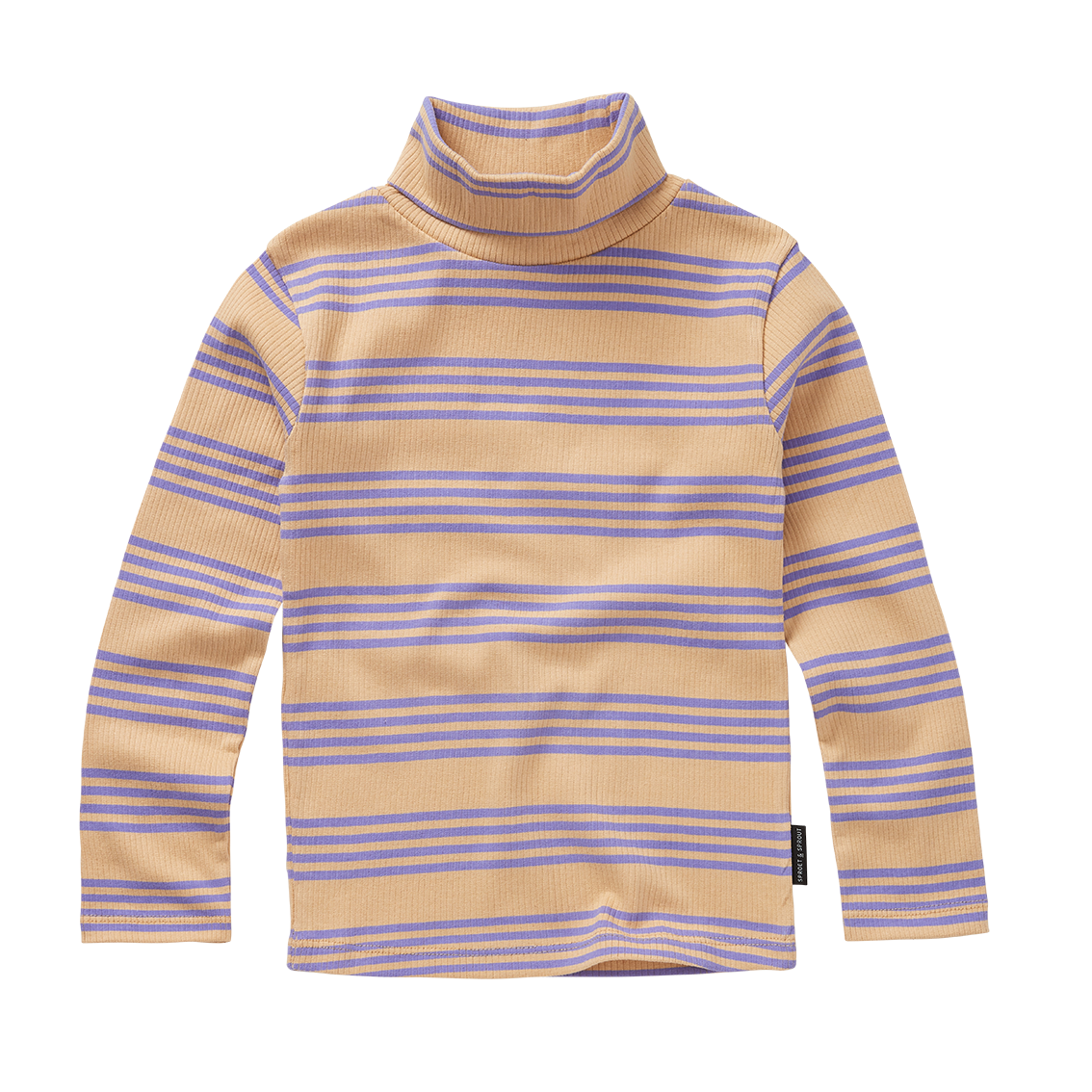 Sproet & Sprout | Rib turtle neck stripes | Sand