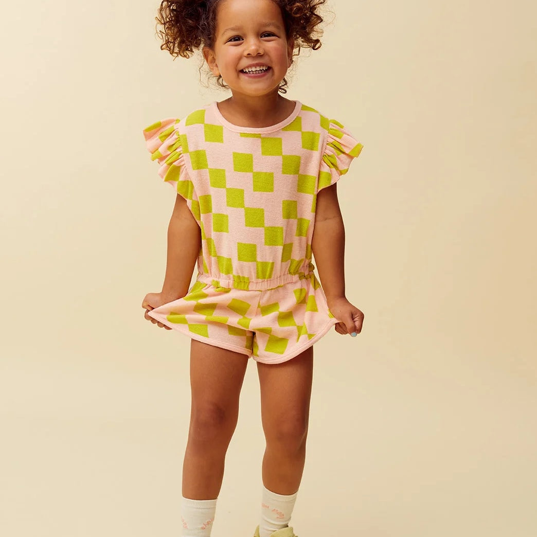 Sproet & Sprout | Ruffle jumpsuit block print