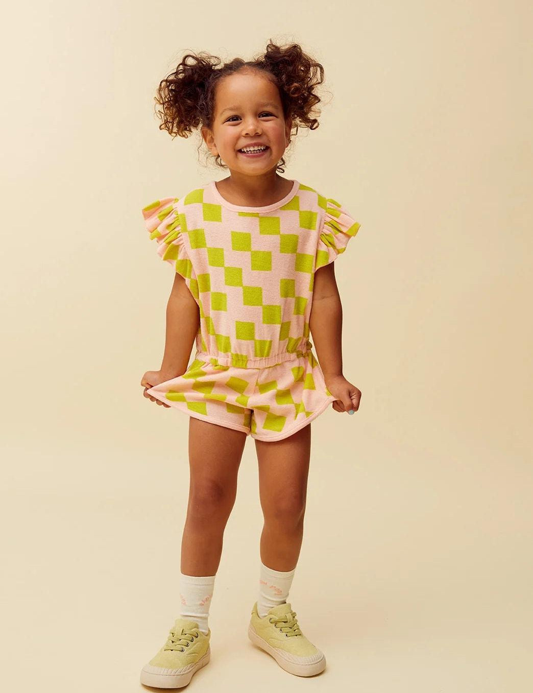 Sproet & Sprout | Ruffle jumpsuit block print