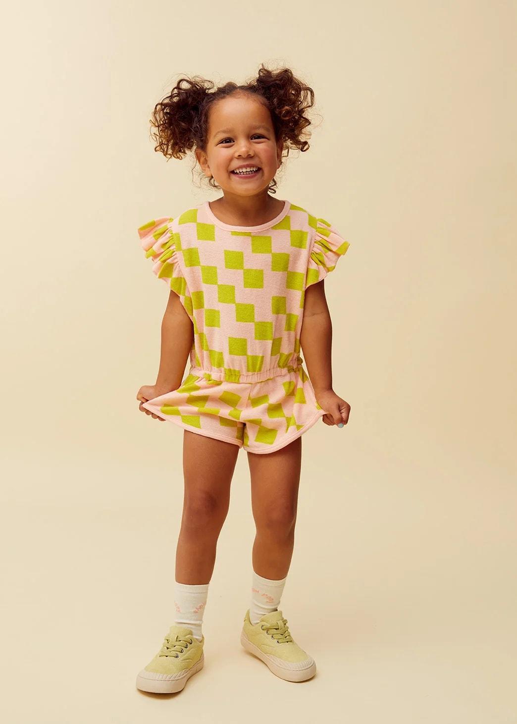 Sproet & Sprout | Ruffle jumpsuit block print