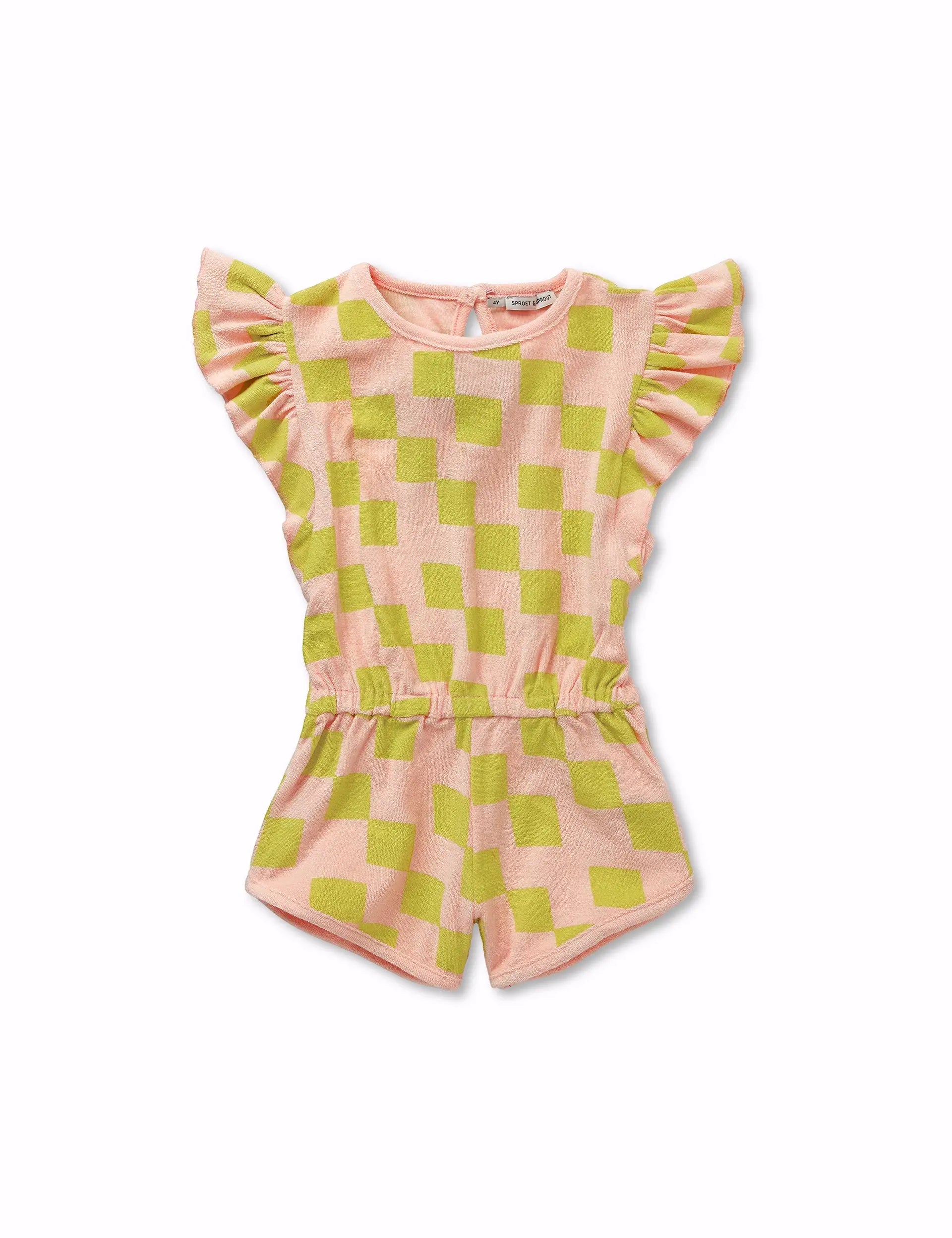 Sproet & Sprout | Ruffle jumpsuit block print