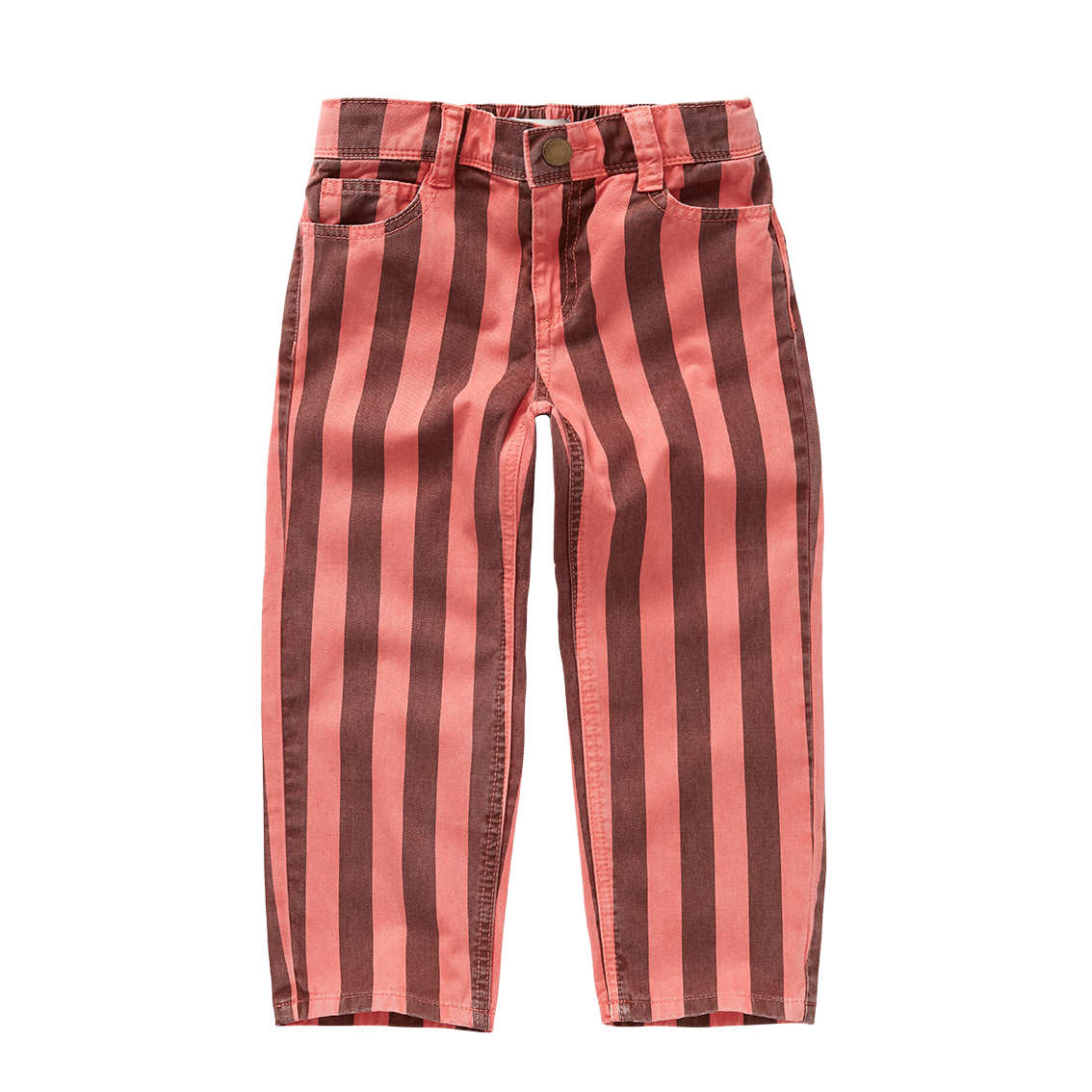 Sproet & Sprout | Straight denim pants stripes | Vivid red