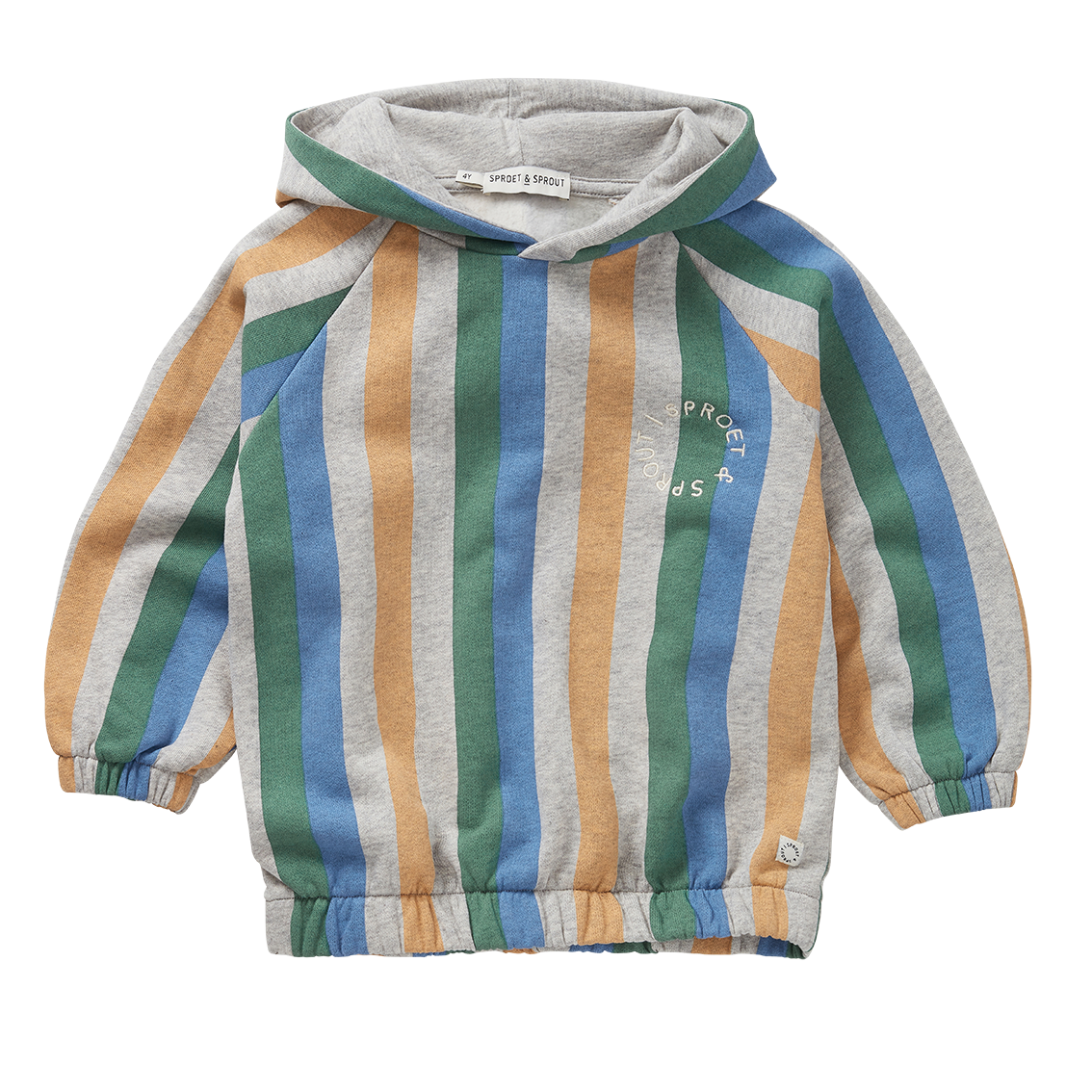 Sproet & Sprout | Sweatshirt hoody stripes | Grey melee