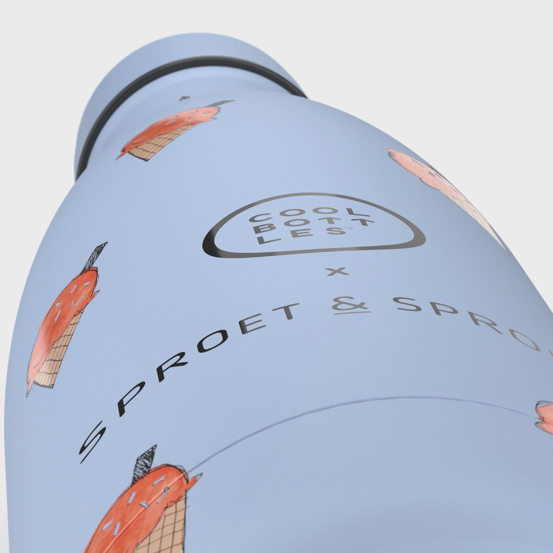 Sproet & spruit | Kids bottle - blue scoop 350 ml