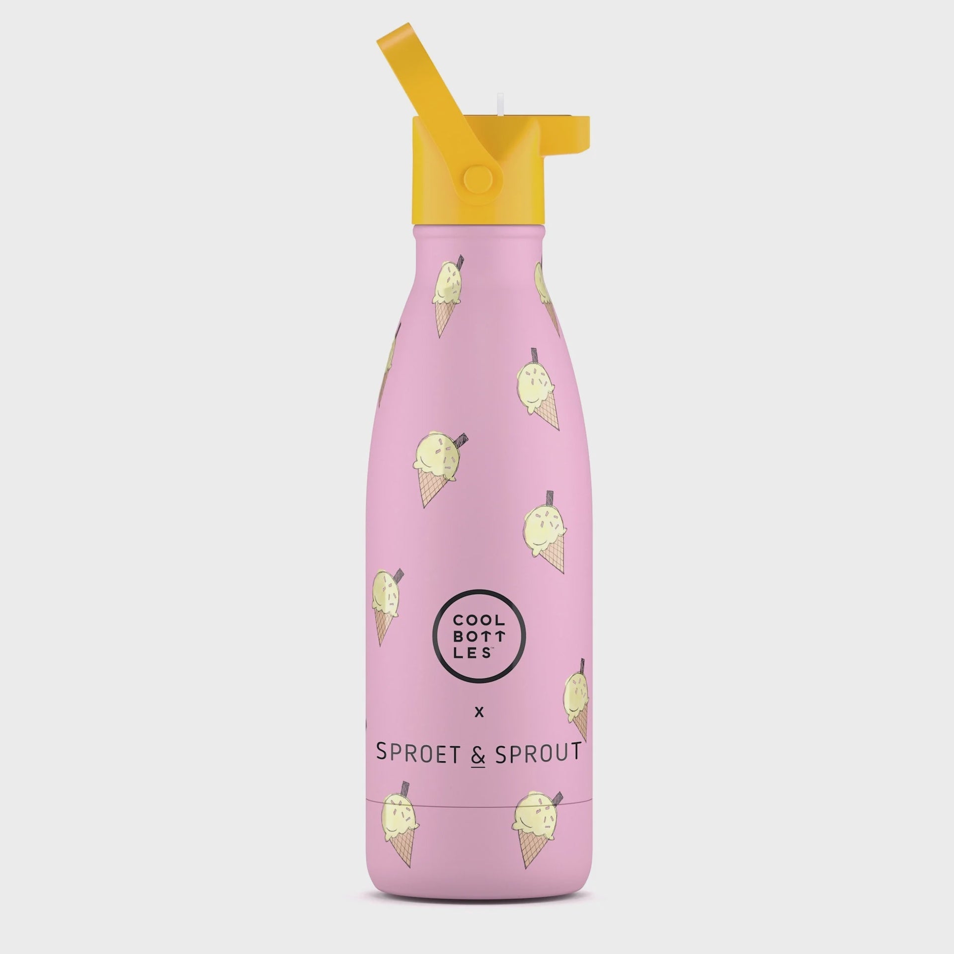 Sproet & spruit | Kids bottle - pink scoop 350 ml