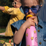 Sproet & spruit | Kids bottle - pink scoop 350 ml