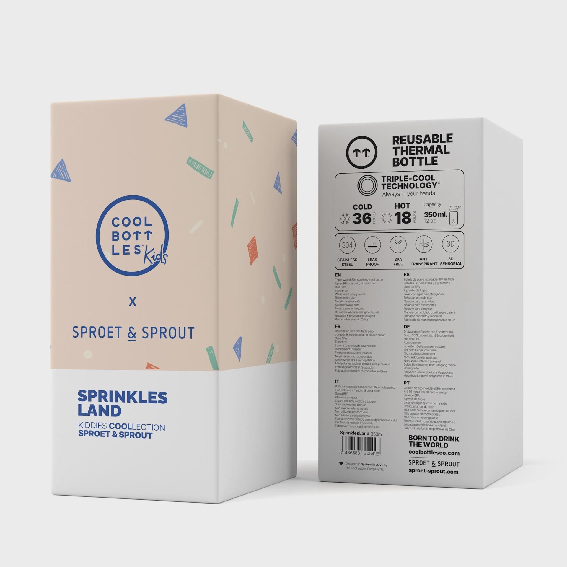 Sproet & spruit | Kids bottle - sprinkles land 350ml
