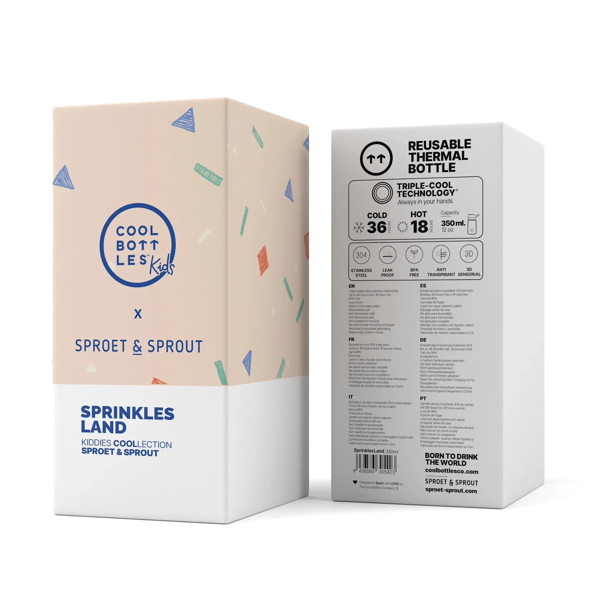 Sproet & spruit | Kids bottle - sprinkles land 350ml