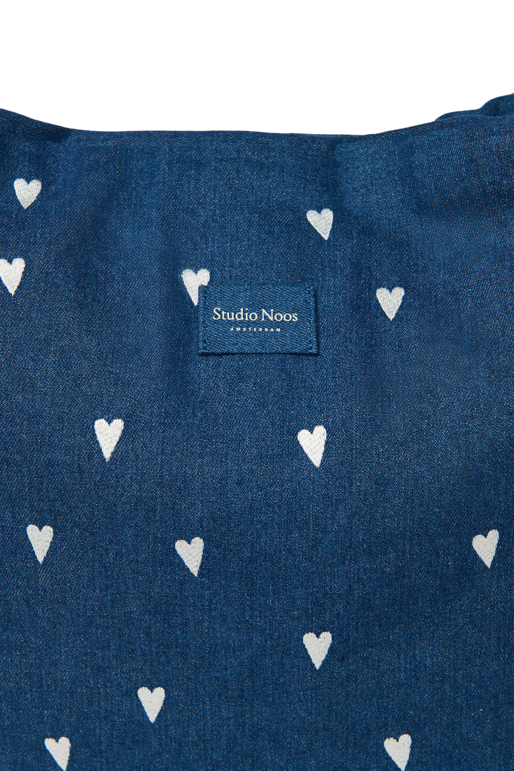 Studio Noos | Denim Mom Bag | Dark Blue White Hearts