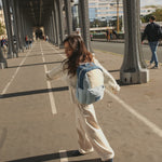 Studio Noos patchwork midi backpack denim