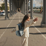 Studio Noos patchwork midi backpack denim