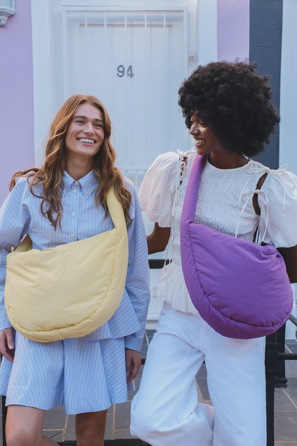 Studio Noos puffy cross body bag purple