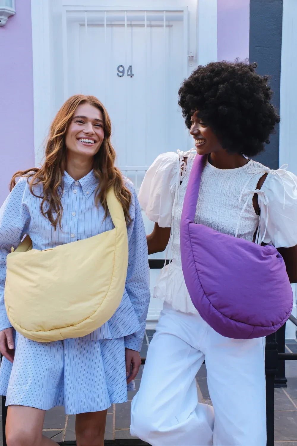 Studio Noos puffy cross body bag purple