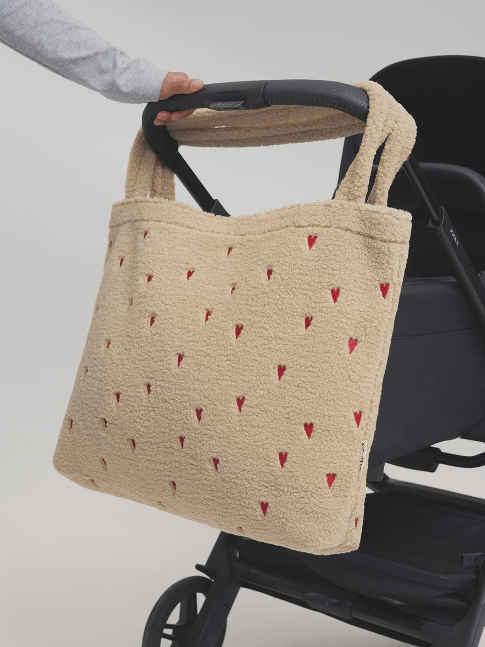 Studio Noos teddy mom bag hart rood