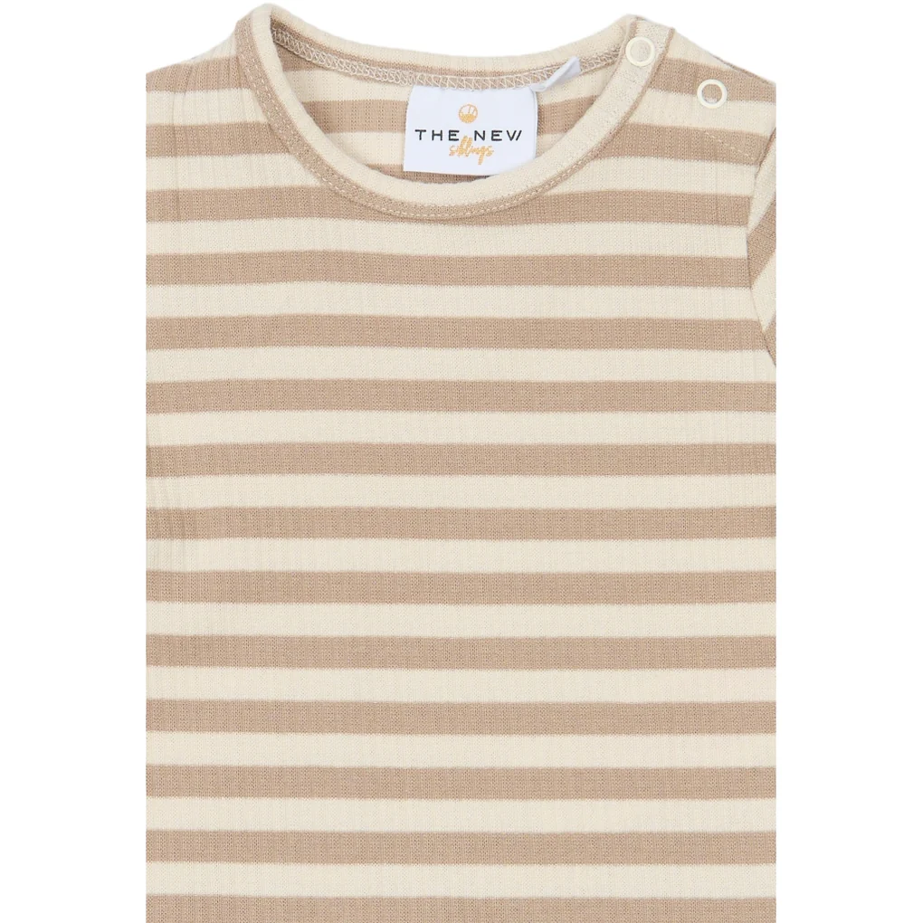 THE NEW SIBLINGS |Fro Rib Tee Humus Striped