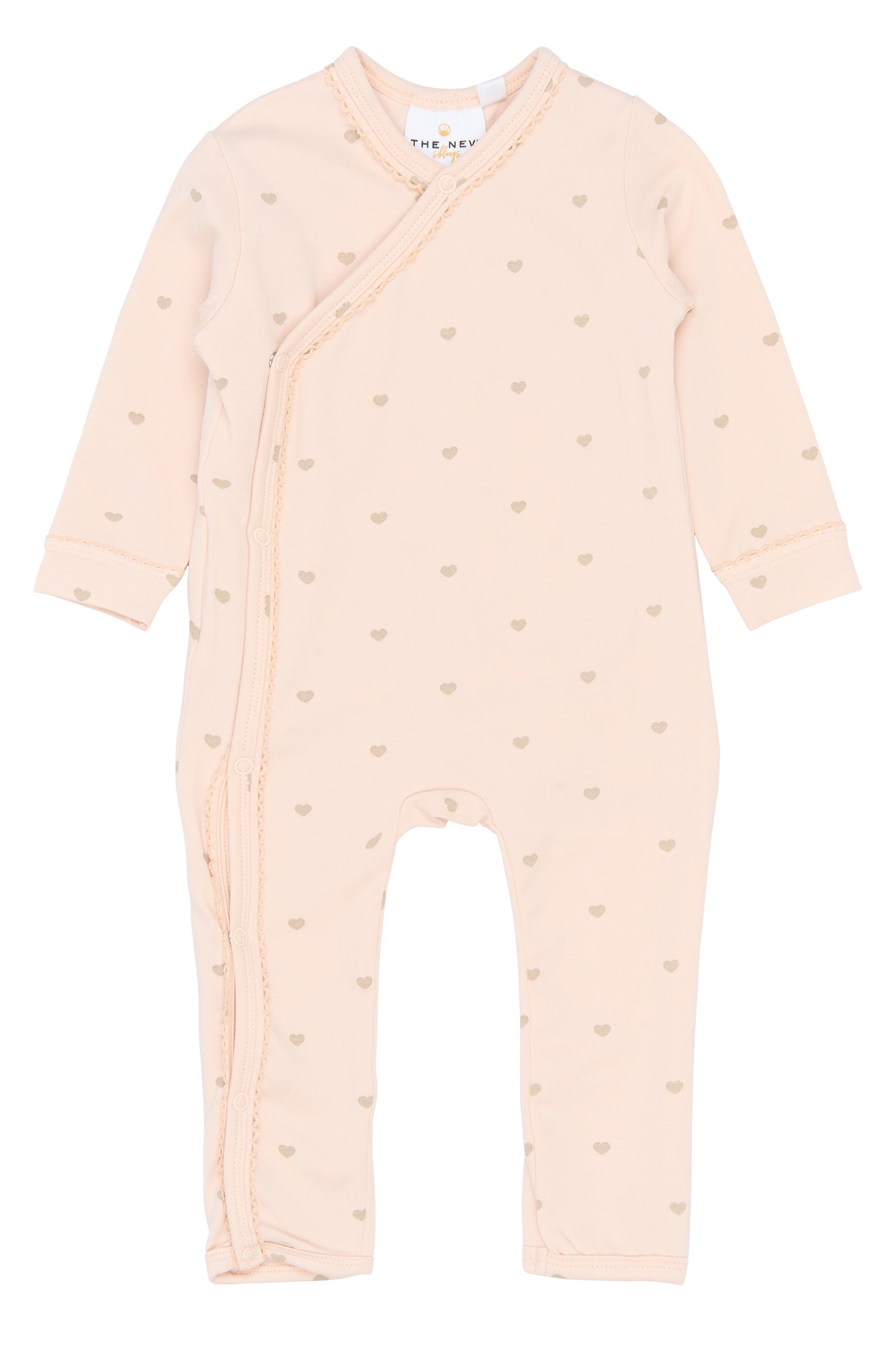THE NEW SIBLINGS | Nova l_s wrap jumpsuit silver peony AOP