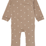 THE NEW SIBLINGS | Nova l_s wrap jumpsuit | taupe gray AOP