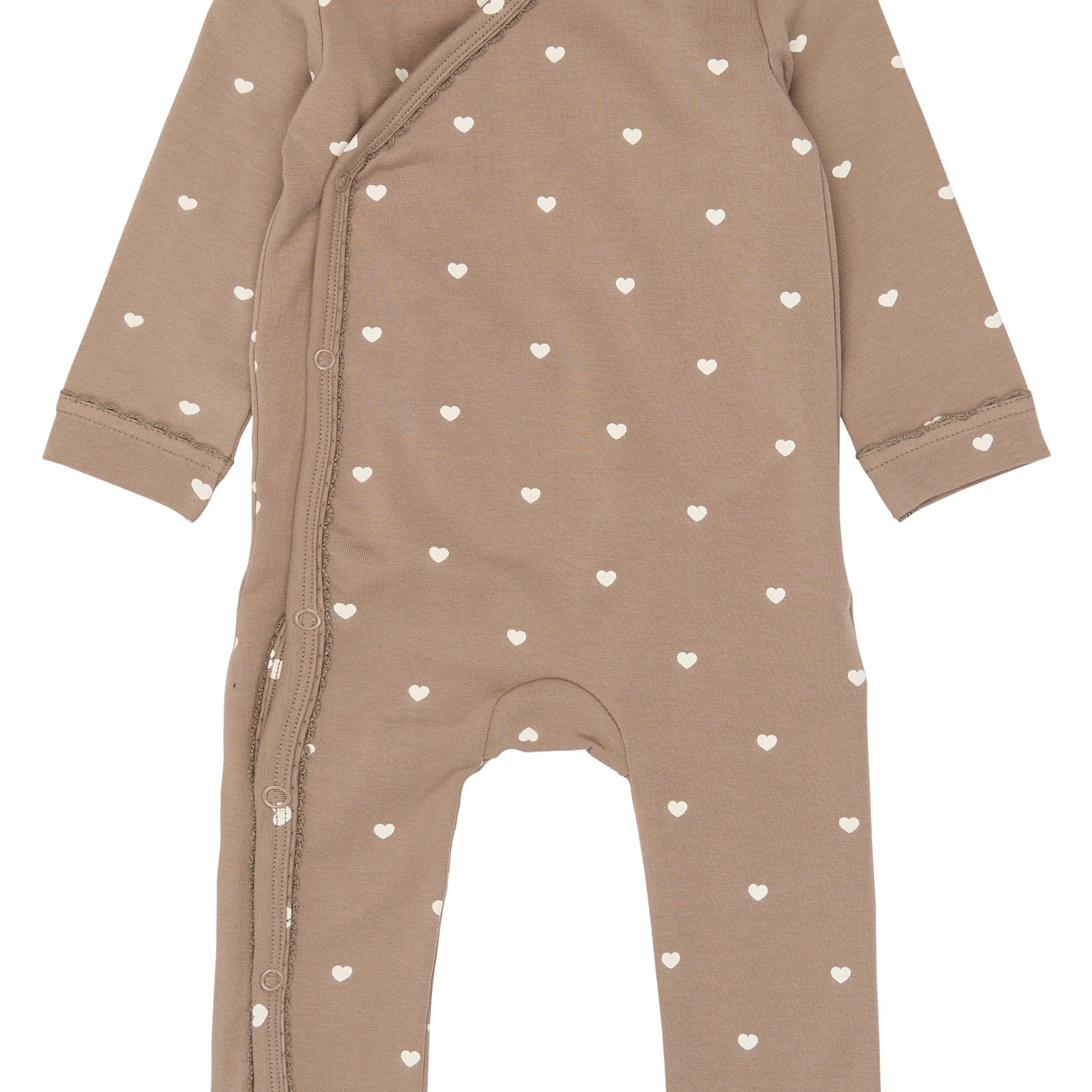 THE NEW SIBLINGS | Nova l_s wrap jumpsuit | taupe gray AOP