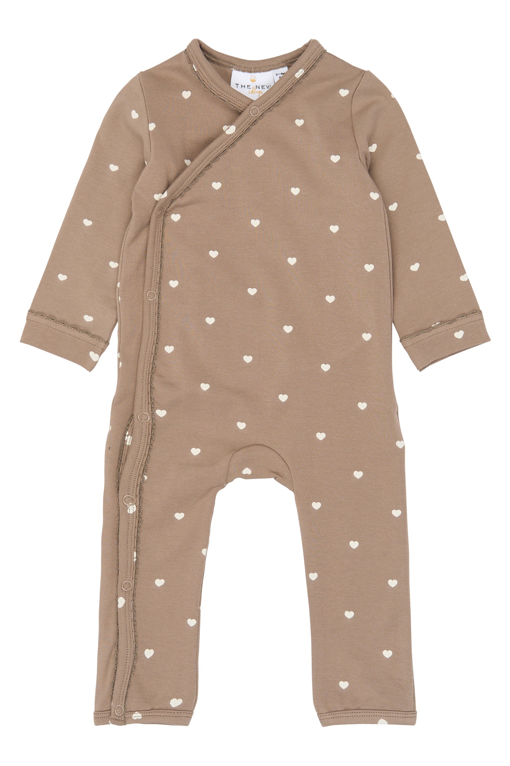 THE NEW SIBLINGS | Nova l_s wrap jumpsuit | taupe gray AOP