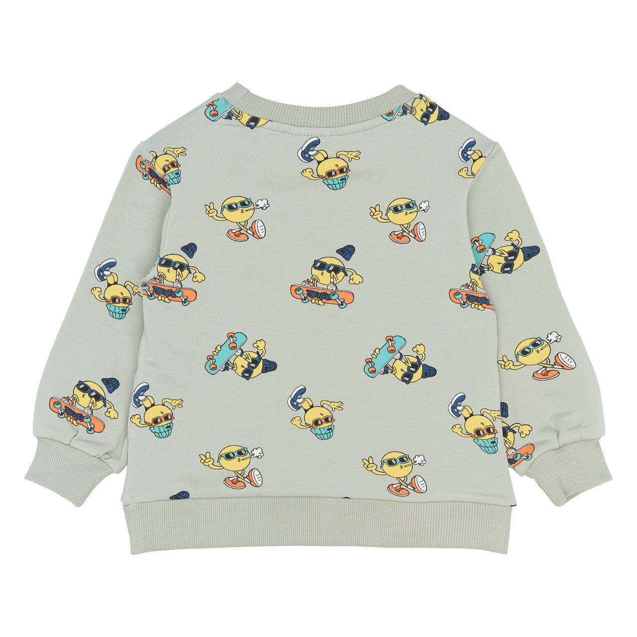 THE NEW SIBLINGS | Santiago sweatshirt aqua gray AOP