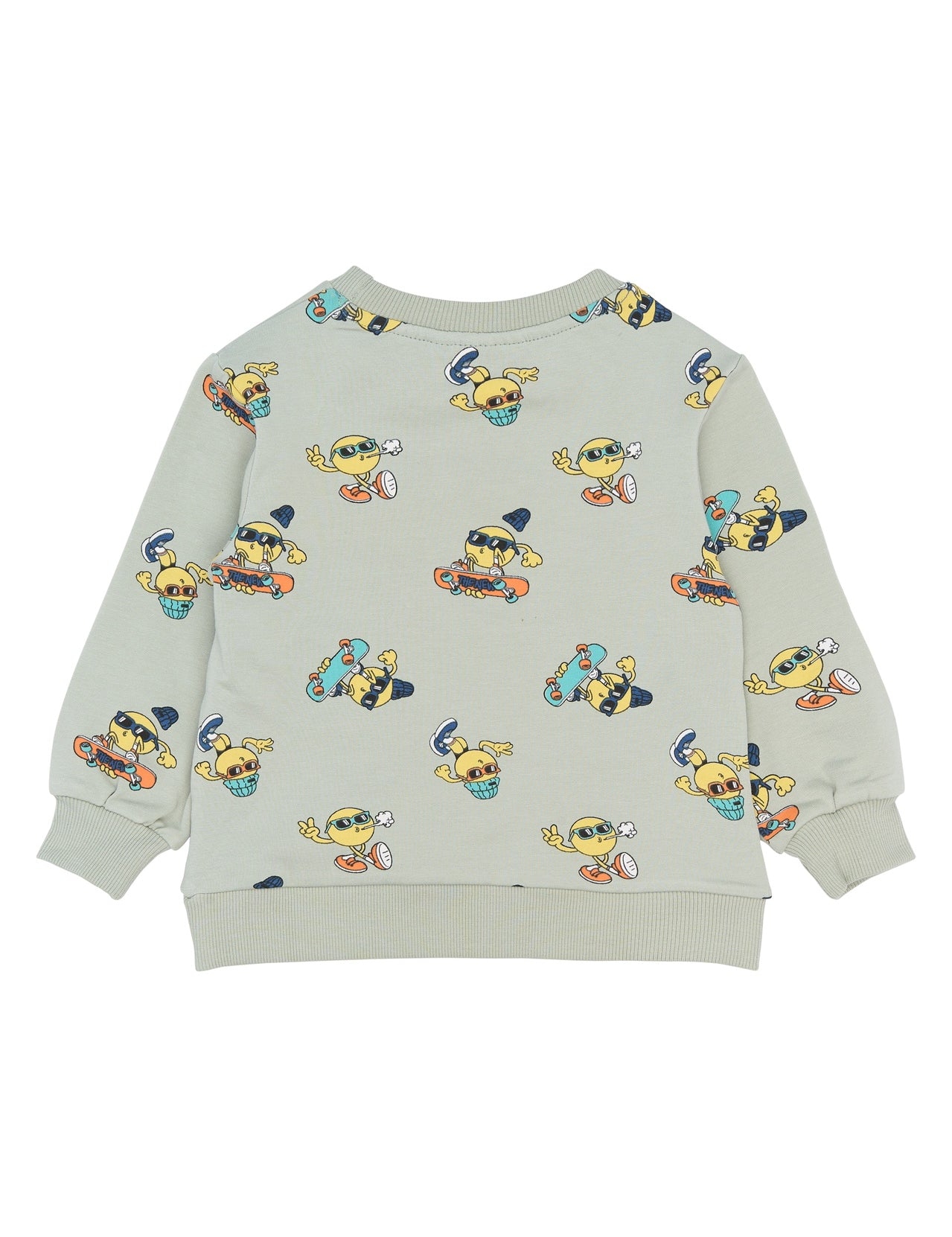 THE NEW SIBLINGS | Santiago sweatshirt aqua gray AOP
