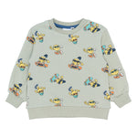 THE NEW SIBLINGS | Santiago sweatshirt aqua gray AOP