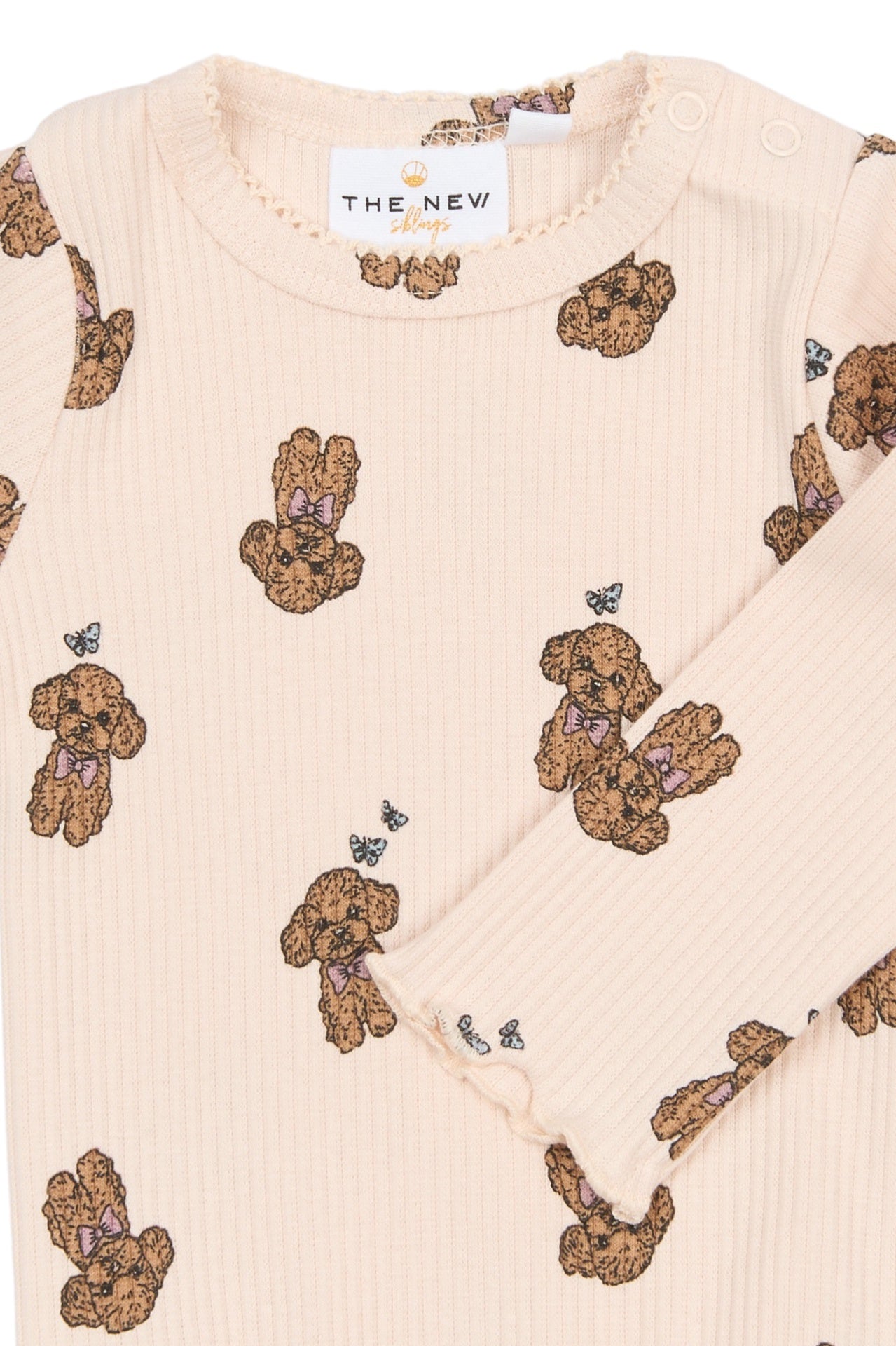 THE NEW SIBLINGS | Sona l_s rib body silver peony AOP