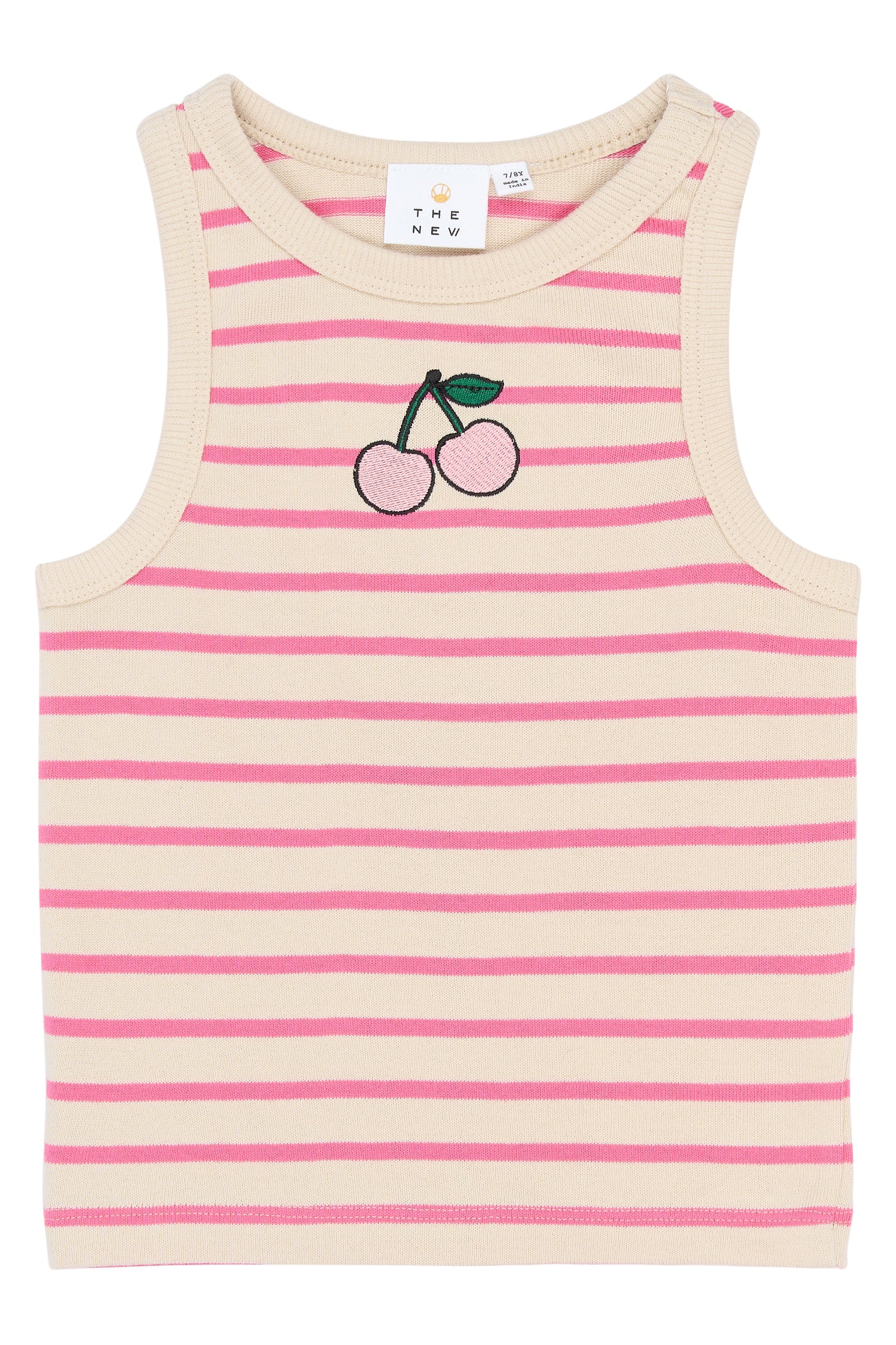 THE NEW | Shannon short s_l top - carmine rose striped