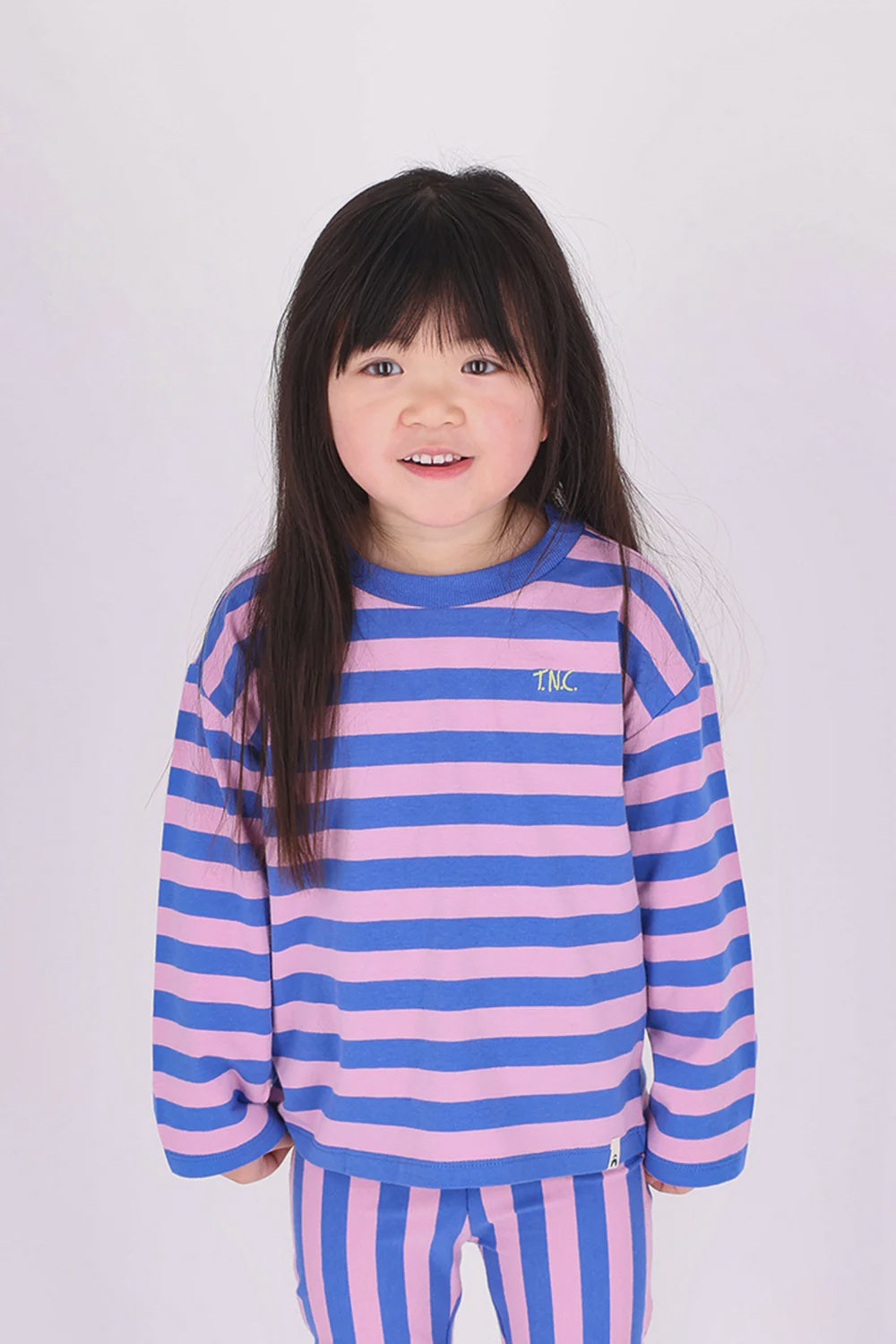 The New Chapter | Flared pants Nena blue pink stripes