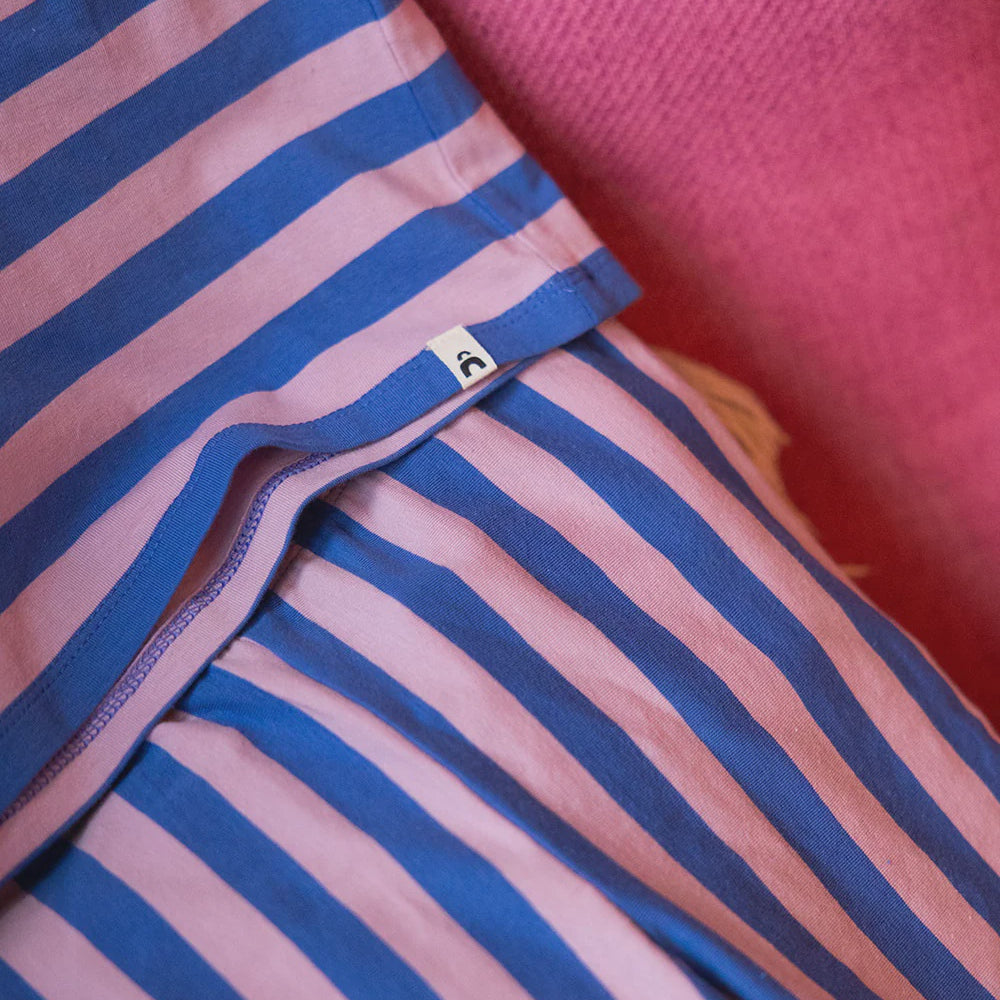 The New Chapter | Flared pants Nena blue pink stripes