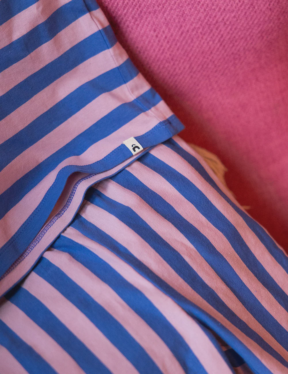 The New Chapter | Flared pants Nena blue pink stripes