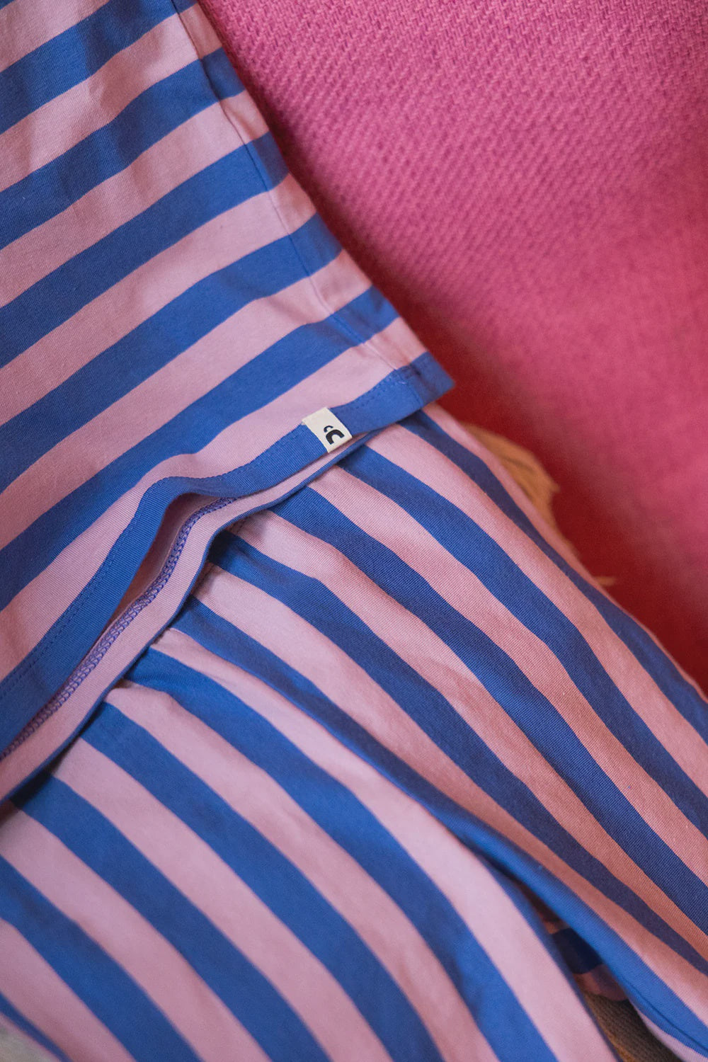 The New Chapter | Flared pants Nena blue pink stripes