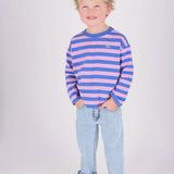 The New Chapter | T-shirt Lou blue pink stripes