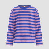The New Chapter | T-shirt Lou blue pink stripes